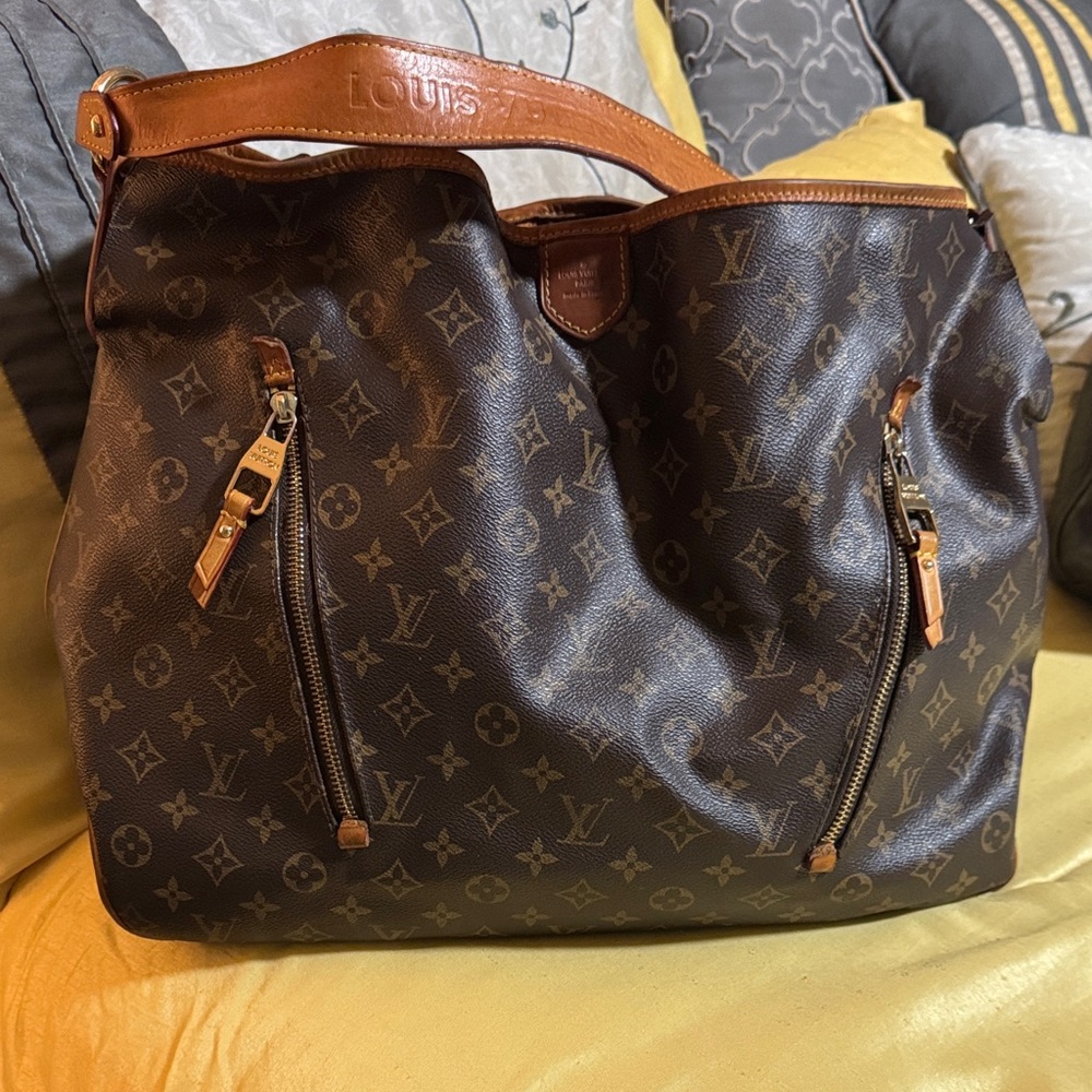 Louis Vuitton Monogram Shoulder Bag in Brown and Tan